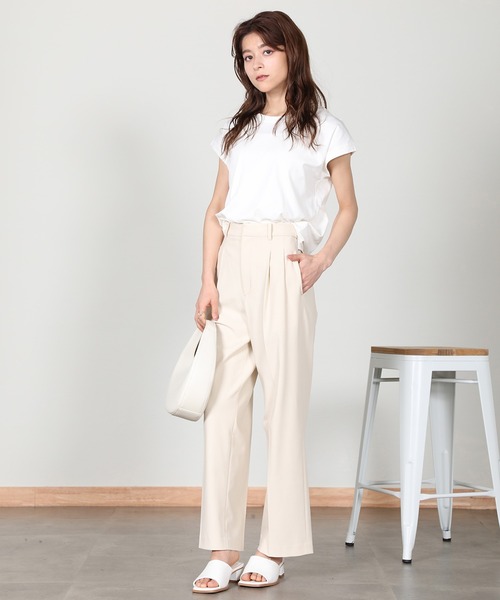 aity(アイティ)の「ノースリーブカットソー 夏服(Tシャツ/カットソー・レディース・チャコール/ピンク/グリーン/オフホワイト/ブラック/グレイッシュベージュ・M)」の11枚目の写真