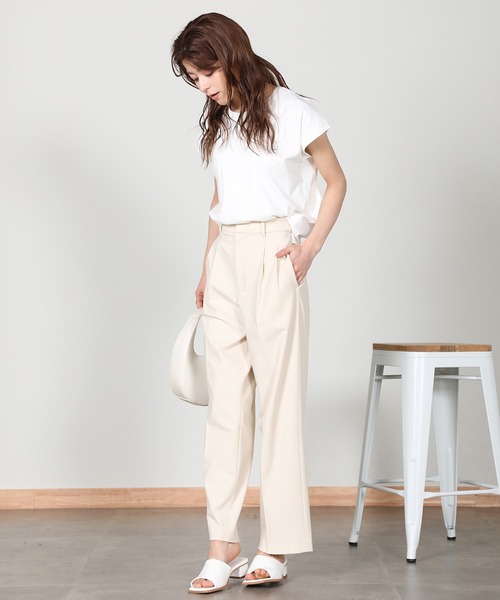 aity(アイティ)の「ノースリーブカットソー 夏服(Tシャツ/カットソー・レディース・チャコール/ピンク/グリーン/オフホワイト/ブラック/グレイッシュベージュ・M)」の12枚目の写真