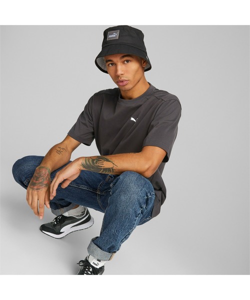 PUMA（プーマ）の「PUMA プーマ ユニセックス プーマ コア バケットハット（ハット・メンズ・ブラック×グレー・SMALL/LARGE）」の5枚目の写真