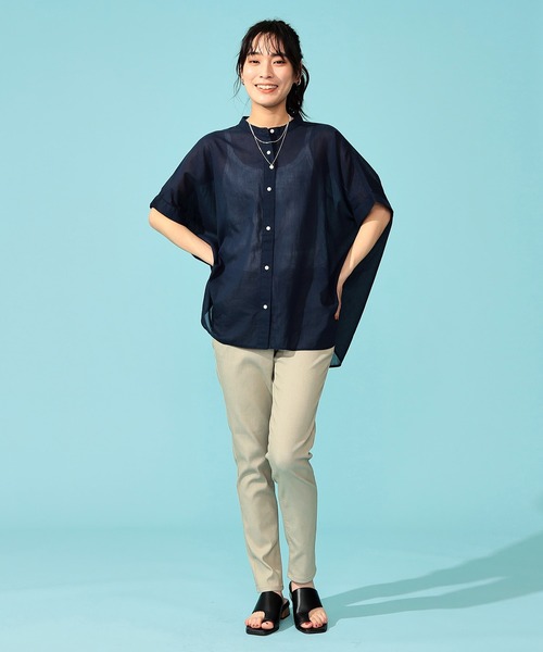 EDWIN(エドウィン)の「EDWIN LADIES 涼しいジャージーズCOOLイージーテーパードパンツ【涼】【速乾/ドライタッチ/蒸れにくい/軽量】(デニムパンツ・レディース・アイボリー/ベージュ/ピンク/オリーブ/ダークインディゴブルー/ライトインディゴブルー・MEDIUM/LARGE/SMALL/X-SMALL)」の14枚目の写真