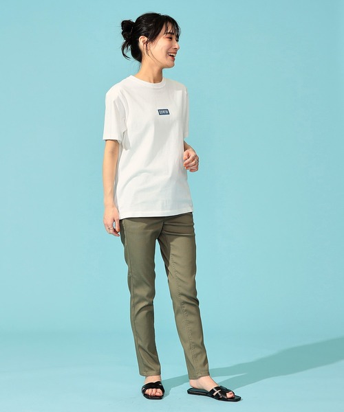 EDWIN(エドウィン)の「EDWIN LADIES 涼しいジャージーズCOOLイージーテーパードパンツ【涼】【速乾/ドライタッチ/蒸れにくい/軽量】(デニムパンツ・レディース・アイボリー/ベージュ/ピンク/オリーブ/ダークインディゴブルー/ライトインディゴブルー・MEDIUM/LARGE/SMALL/X-SMALL)」の21枚目の写真