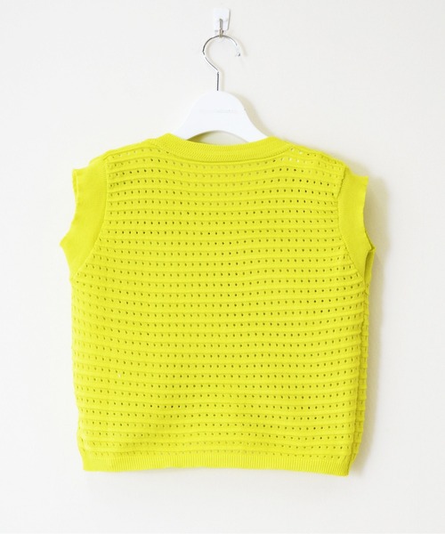 ibeul_（イベール）の「フレンチメッシュニットトップス（Tシャツ/カットソー・レディース・オリーブ/ブラック/ホワイト・FREE）」の7枚目の写真