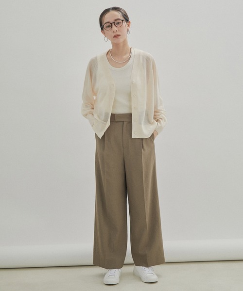 SALON adam et rope'（サロン アダム エ ロペ）の「【セットアップ対応】ガーメントダイリブタンクトップ/ノースリーブプルオーバー（タンクトップ・レディース・オフホワイト/ブラウン/チャコールグレー・FREE）」の17枚目の写真