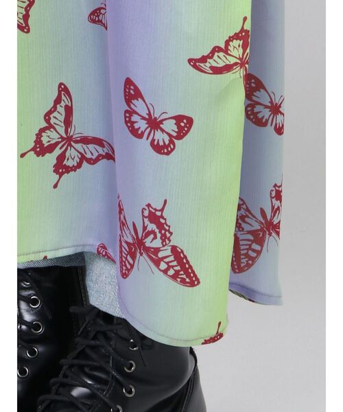 jouetie（ジュエティ）の「バタフライパターンスリットキャミワンピース（ワンピース・レディース・パープル/ピンク・MEDIUM）」の21枚目の写真