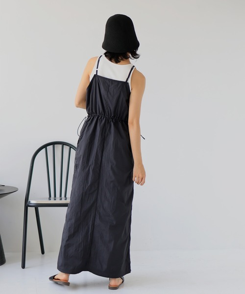 コンジェペイエ　ミリタリーキャミワンピース　ジャンパースカート hellam（へラム）の「ウエスドロスト ミリタリーキャミワンピース