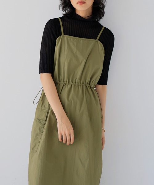 hellam（へラム）の「ウエスドロスト ミリタリーキャミワンピース