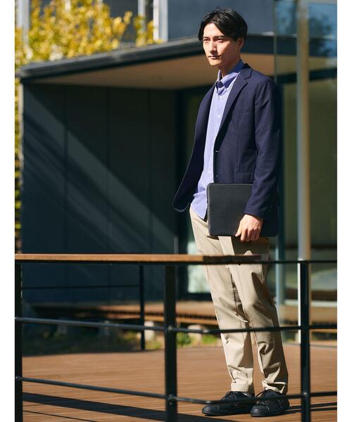 green label relaxing（グリーンレーベルリラクシング）の「ポリエステル タスランツイル スマートレッグ パンツ -ストレッチ-（スラックス・メンズ・モカ/ネイビー/ベージュ・XL/S/M/L）」の4枚目の写真