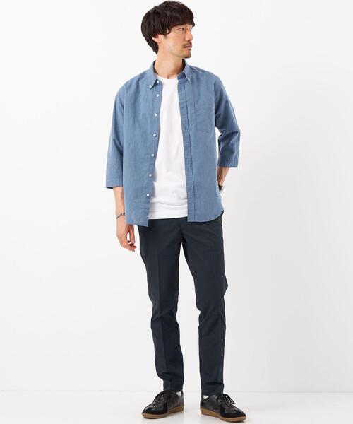 green label relaxing（グリーンレーベルリラクシング）の「ポリエステル タスランツイル スマートレッグ パンツ -ストレッチ-（スラックス・メンズ・モカ/ネイビー/ベージュ・XL/S/M/L）」の5枚目の写真