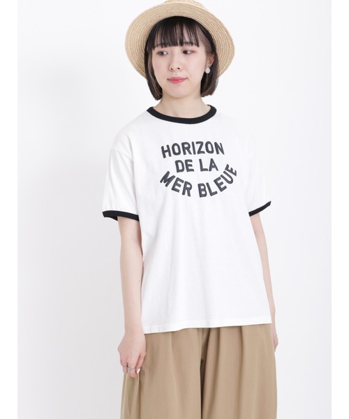 Samansa Mos2(サマンサ モスモス)の「ロゴ発泡プリントTシャツ(Tシャツ/カットソー・レディース・オフホワイト/ミント/チャコール・フリ-)」の17枚目の写真