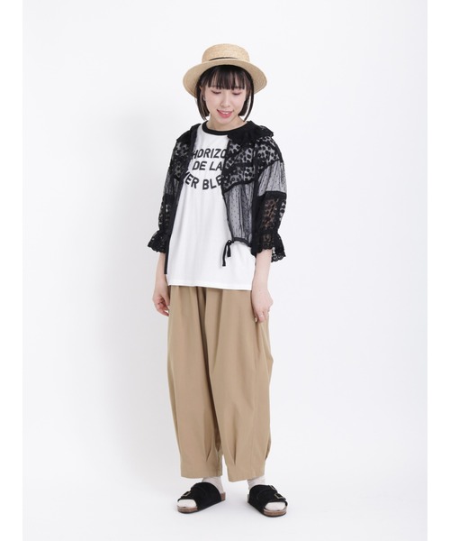 Samansa Mos2(サマンサ モスモス)の「ロゴ発泡プリントTシャツ(Tシャツ/カットソー・レディース・オフホワイト/ミント/チャコール・フリ-)」の18枚目の写真