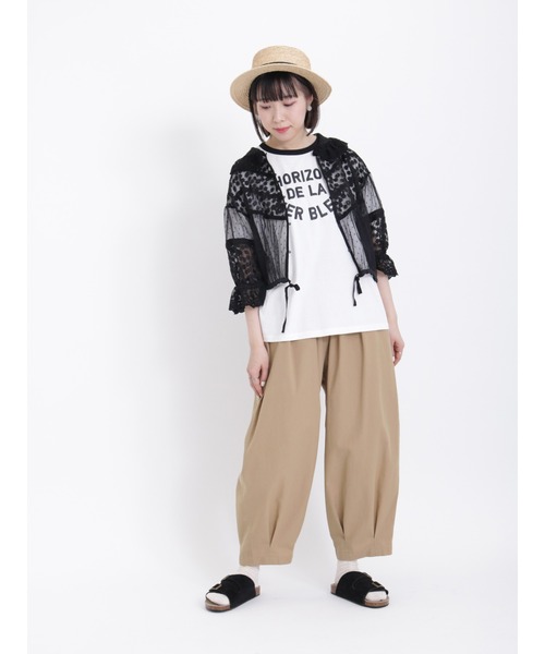 Samansa Mos2(サマンサ モスモス)の「ロゴ発泡プリントTシャツ(Tシャツ/カットソー・レディース・オフホワイト/ミント/チャコール・フリ-)」の19枚目の写真