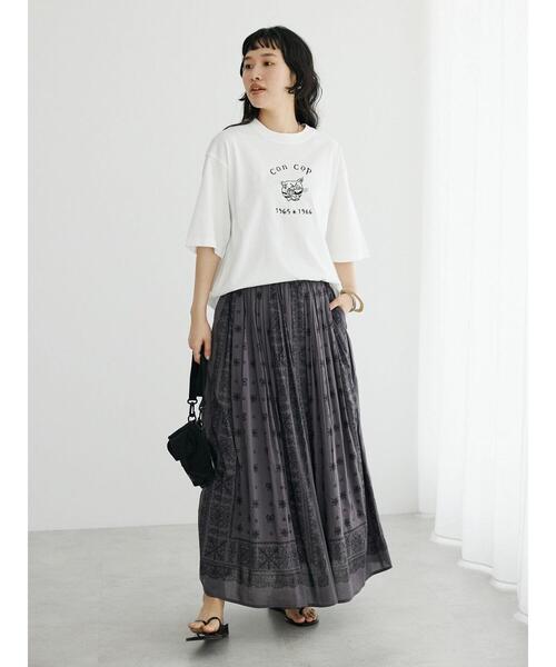 CRAFT STANDARD BOUTIQUE（クラフトスタンダードブティック）の「CON COP TEE（Tシャツ/カットソー・レディース・オフホワイト/チャコールグレー/アイボリー・M/L/XL）」の10枚目の写真