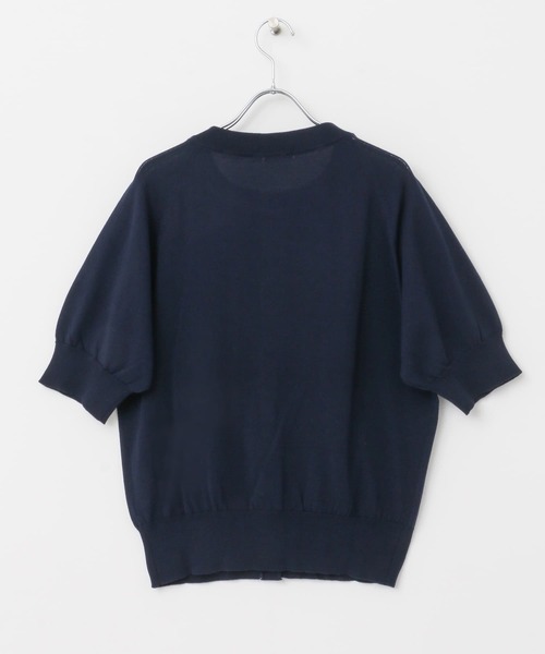 FORK&SPOON（フォークアンドスプーン）の「『洗濯可』FORK&SPOON　ラグラン5部袖カーディガン（カーディガン/ボレロ・レディース・ネイビー/ホワイト系その他/グレー系その他・1）」の8枚目の写真