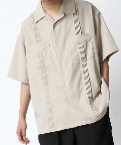 Lazar（ラザル）の「Oversize Open Collar Cuban Shirt/オーバー