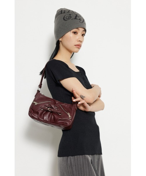 LAGUA GEM(ラグアジェム)の「CROSSING ハンドルバッグ(ハンドバッグ・レディース・バーガンディー/ダークカーキ・FREE)」の1枚目の写真