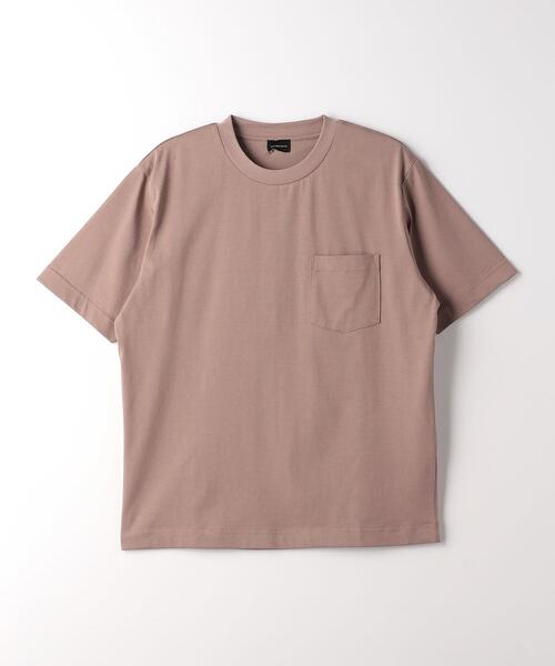 green label relaxing(グリーンレーベルリラクシング)の「GIZA A/S クルーネック Tシャツ -汗染み防止-(Tシャツ/カットソー・メンズ・ライトグレー/ピンク/ライム/ダークグレー・S/M/L/XL)」の13枚目の写真