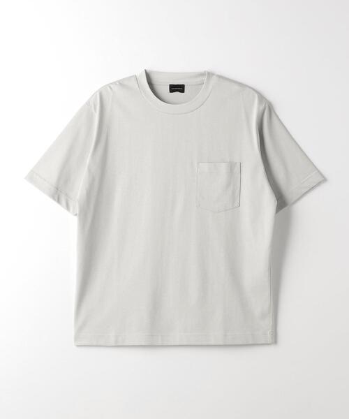 green label relaxing(グリーンレーベルリラクシング)の「GIZA A/S クルーネック Tシャツ -汗染み防止-(Tシャツ/カットソー・メンズ・ライトグレー/ピンク/ライム/ダークグレー・S/M/L/XL)」の20枚目の写真