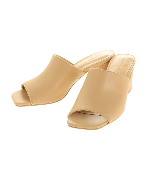 LAGUNAMOON（ラグナムーン）の「ミニマルミッドヒールサンダル（サンダル・レディース・ベージュ/ネイビー・S/M）」の3枚目の写真