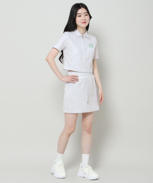 MAGPIEROBIN（マグパイロビン）の「MAGPIE ROBIN／テリーミニスカート 2965648（スカート・レディース・ネイビー/ピンク/ライトグレー・FREE）」の4枚目の写真