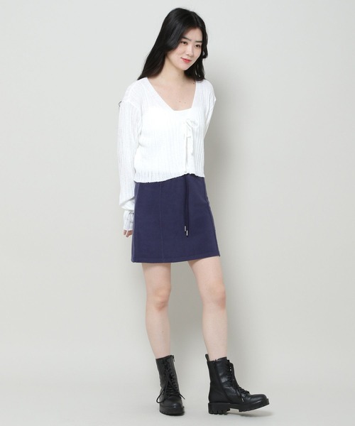 MAGPIEROBIN（マグパイロビン）の「MAGPIE ROBIN／テリーミニスカート 2965648（スカート・レディース・ネイビー/ピンク/ライトグレー・FREE）」の10枚目の写真