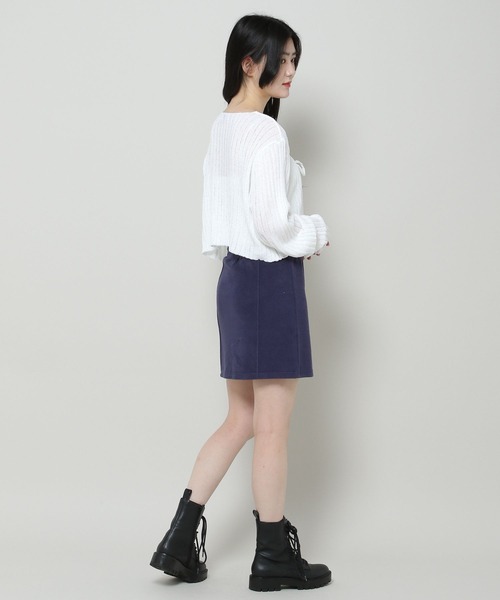 MAGPIEROBIN（マグパイロビン）の「MAGPIE ROBIN／テリーミニスカート 2965648（スカート・レディース・ネイビー/ピンク/ライトグレー・FREE）」の12枚目の写真