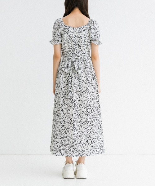 OLIVE des OLIVE（オリーブデオリーブ）の「シャーリングダブルフロントワンピース　1031090640（ワンピース・レディース・レオパード/オフホワイト/ブラック・FREE）」の9枚目の写真