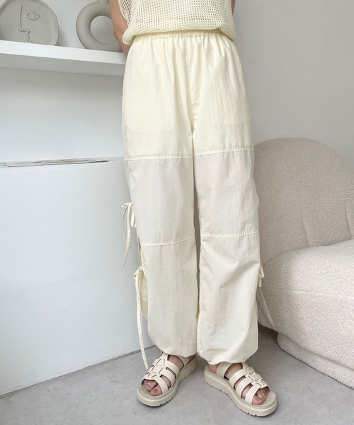 LOWRYS FARM（ローリーズファーム）の「サイドスリットドロストパンツ　962774（その他パンツ・レディース・チャコールグレー/アイボリー/パープル・FREE）」の11枚目の写真