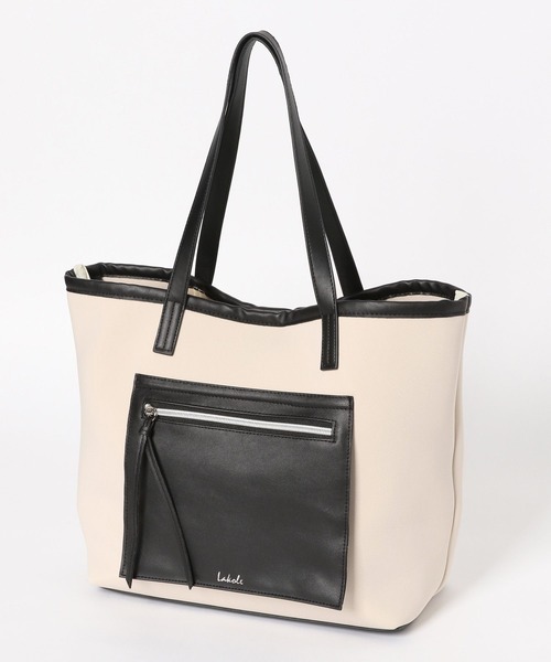 LAKOLE（ラコレ）の「ネオプレーンフロントポケットトートバッグ2 / 963900（トートバッグ・レディース・オフホワイト/ブラウン系その他/ブラック/グレー/ネイビー・FREE）」の10枚目の写真
