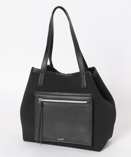 LAKOLE（ラコレ）の「ネオプレーンフロントポケットトートバッグ2 / 963900（トートバッグ・レディース・オフホワイト/ブラウン系その他/ブラック/グレー/ネイビー・FREE）」の14枚目の写真