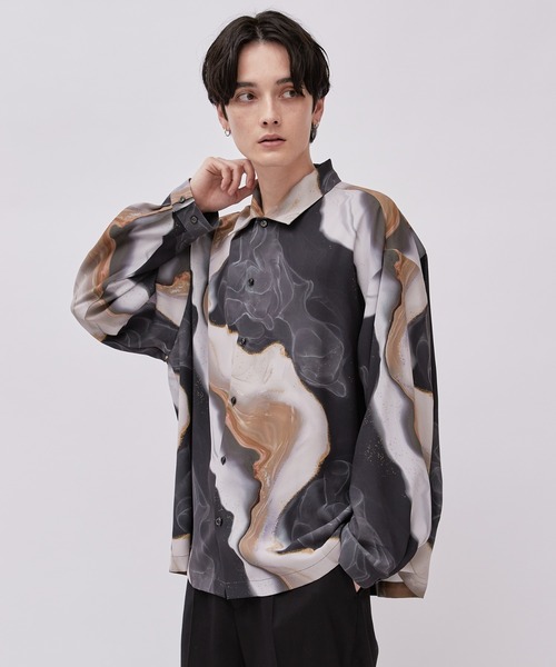 Lui's（ルイス）の「マーブル柄シャツ（シャツ/ブラウス）」 - WEAR