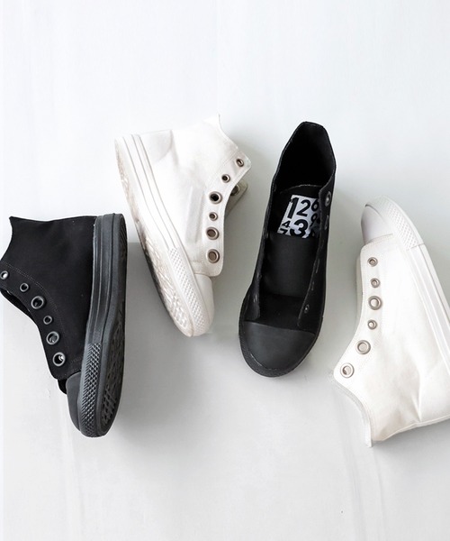 antiqua（アンティカ）の「ハイカットゴアスニーカー（スニーカー・レディース・ブラック/ホワイト・L/LL/M/S）」の12枚目の写真