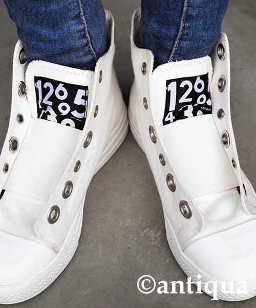 antiqua（アンティカ）の「ハイカットゴアスニーカー（スニーカー・レディース・ブラック/ホワイト・L/LL/M/S）」の9枚目の写真