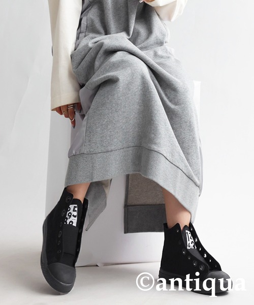 antiqua（アンティカ）の「ハイカットゴアスニーカー（スニーカー・レディース・ブラック/ホワイト・L/LL/M/S）」の21枚目の写真