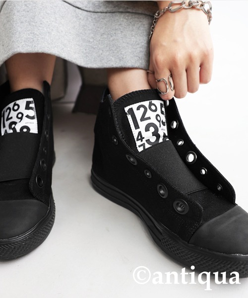 antiqua（アンティカ）の「ハイカットゴアスニーカー（スニーカー・レディース・ブラック/ホワイト・L/LL/M/S）」の22枚目の写真