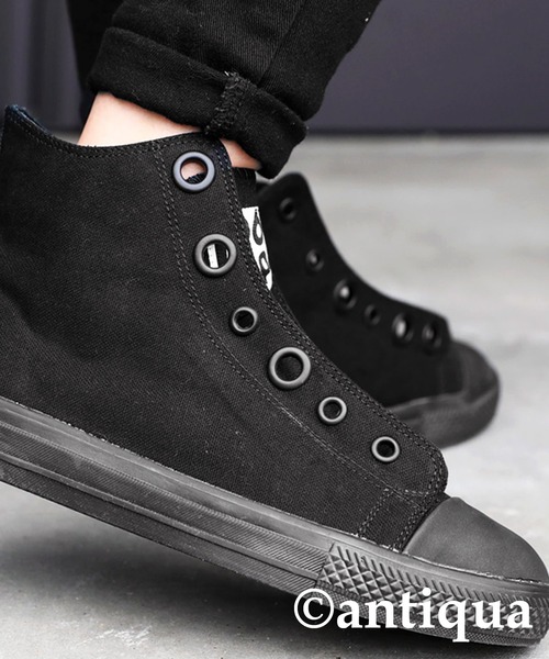 antiqua（アンティカ）の「ハイカットゴアスニーカー（スニーカー・レディース・ブラック/ホワイト・L/LL/M/S）」の18枚目の写真