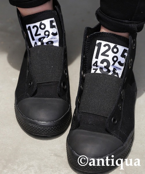 antiqua（アンティカ）の「ハイカットゴアスニーカー（スニーカー・レディース・ブラック/ホワイト・L/LL/M/S）」の15枚目の写真