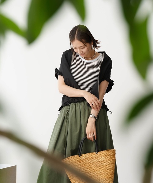 Mia (ミア)の「ジャージーボーダー タンクトップ(タンクトップ・レディース・ホワイト×ブラック・FREE)」の20枚目の写真