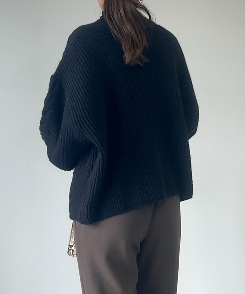un dix cors（アンディコール）の「ケーブルジップカーディガン