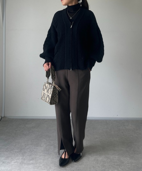 andequal アンドコール　カーディガン un dix cors（アンディコール）の「ケーブルジップカーディガン