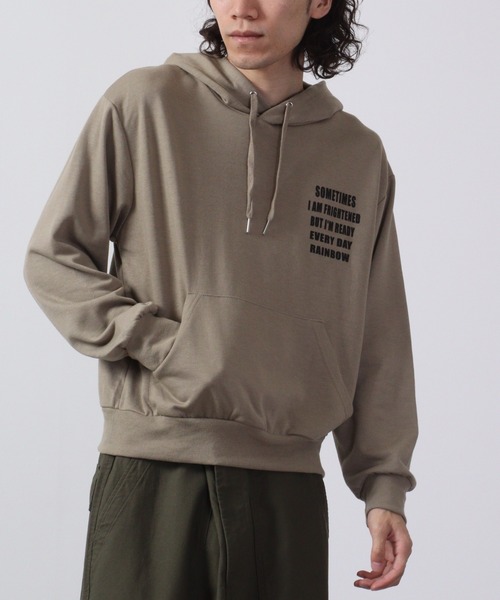 FUNALIVE(ファンアライブ)の「Printed fleece pullover hoodie / プリント裏毛プルオーバーパーカー unisex(パーカー・メンズ・ホワイト系/ネイビー系/ネイビー系1/グレー系/グレー系2/ブラック系1/ブラック系2/ベージュ系1/ホワイト系2/グレー系1/杢グレー/ホワイト/ネイビー/ベージュ/ブラック系/ホワイト系1/ネイビー系2/ベージュ系2/ベージュ系/ブラック・L/M/LL)」の14枚目の写真