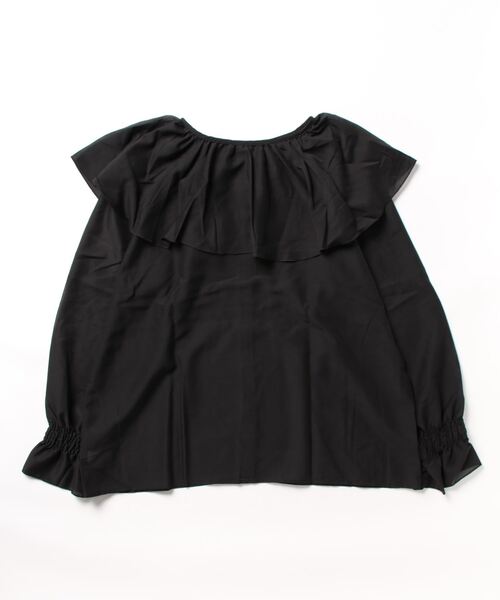 Right-on(ライトオン)の「【HONEYSUCKLE ROSE】シアーフリルブラウス(シャツ/ブラウス・レディース・ブラウン/ブラック/オフホワイト・M-L)」の4枚目の写真