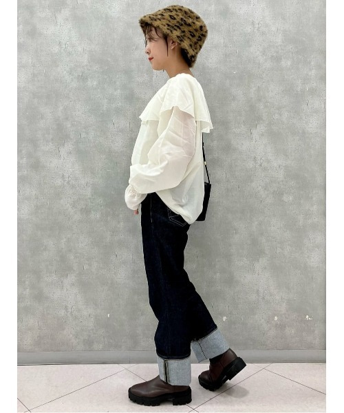 Right-on(ライトオン)の「【HONEYSUCKLE ROSE】シアーフリルブラウス(シャツ/ブラウス・レディース・ブラウン/ブラック/オフホワイト・M-L)」の17枚目の写真