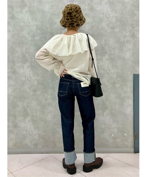 Right-on(ライトオン)の「【HONEYSUCKLE ROSE】シアーフリルブラウス(シャツ/ブラウス・レディース・ブラウン/ブラック/オフホワイト・M-L)」の18枚目の写真