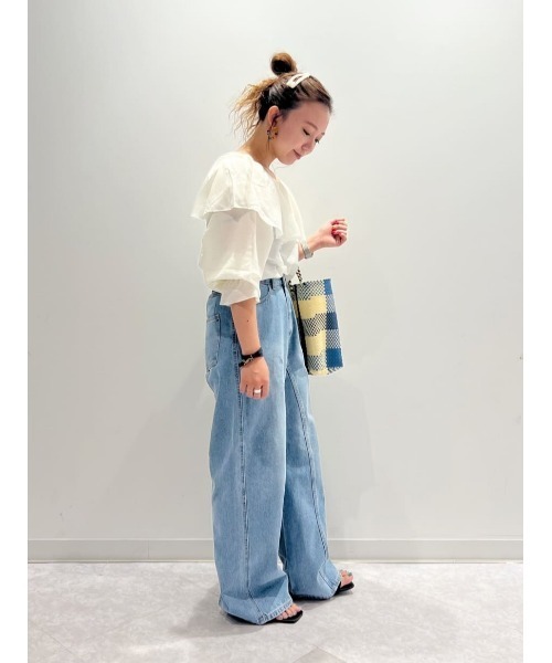 Right-on(ライトオン)の「【HONEYSUCKLE ROSE】シアーフリルブラウス(シャツ/ブラウス・レディース・ブラウン/ブラック/オフホワイト・M-L)」の20枚目の写真