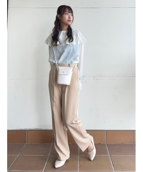 Right-on(ライトオン)の「【HONEYSUCKLE ROSE】シアーフリルブラウス(シャツ/ブラウス・レディース・ブラウン/ブラック/オフホワイト・M-L)」の22枚目の写真