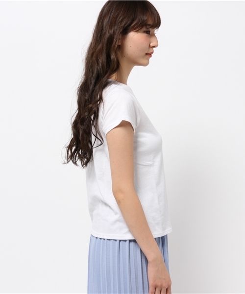 WEGO（ウィゴー）の「WEGO/スウィートTシャツ（Tシャツ/カットソー・レディース・ライトピンク/オフホワイト・FREE）」の6枚目の写真