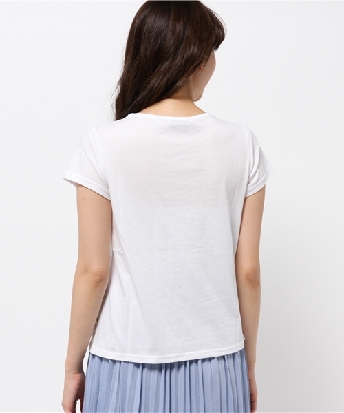 WEGO（ウィゴー）の「WEGO/スウィートTシャツ（Tシャツ/カットソー・レディース・ライトピンク/オフホワイト・FREE）」の7枚目の写真