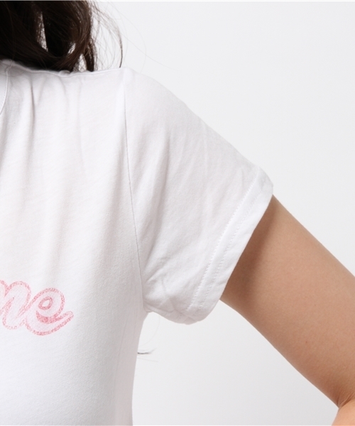 WEGO（ウィゴー）の「WEGO/スウィートTシャツ（Tシャツ/カットソー・レディース・ライトピンク/オフホワイト・FREE）」の9枚目の写真