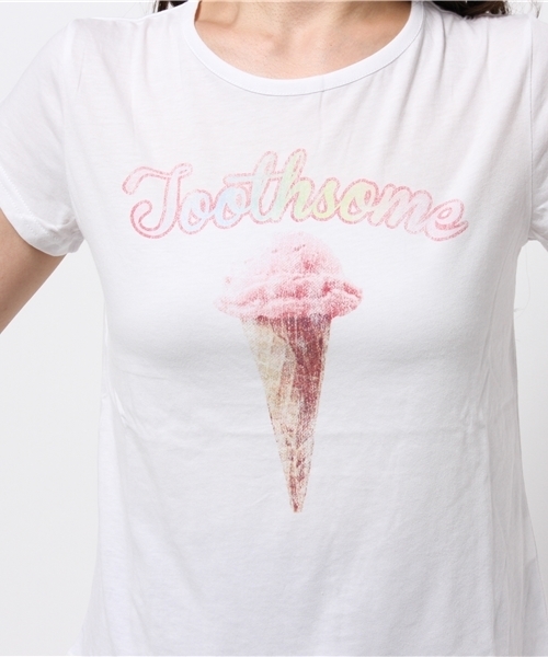 WEGO（ウィゴー）の「WEGO/スウィートTシャツ（Tシャツ/カットソー・レディース・ライトピンク/オフホワイト・FREE）」の11枚目の写真