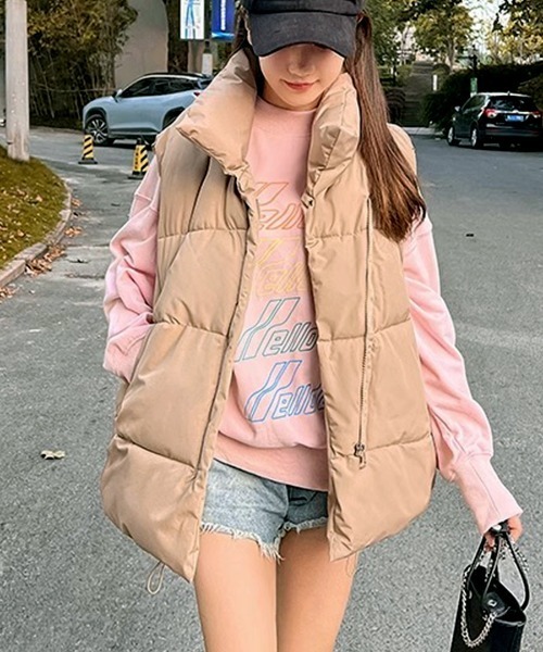 Riff(リフ)の「中綿ベスト(ダウンベスト・レディース・ブラウン/アイボリー/ブラック・M/XL/L)」の15枚目の写真